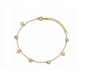 Pulseira com Pingentes em Aço