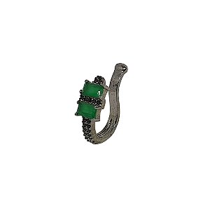 PIERCING DUAS PEDRAS ESMERALDA