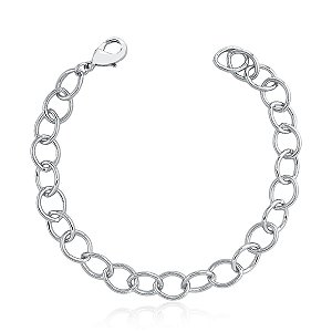 TORNOZELEIRA COM ELOS LISOS FOLHEADA A RÓDIO