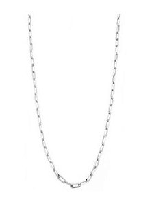 CORRENTE ELO TIPO CARTIER BANHADA A RÓDIO BRANCO