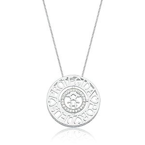COLAR MENINA MANDALA "PROTEGIDA POR DEUS" BANHADO A RÓDIO