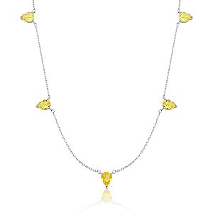 COLAR COM GOTAS AMARELAS DISPERSAS BANHADO A RÓDIO