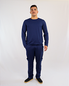 Scrub Antônio Manga Longa Azul Marinho