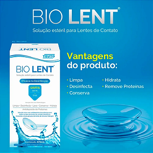 SOLUÇÃO DE LIMPEZA PARA LENTES BIO LENT TEUTO- 120ML E 350ML