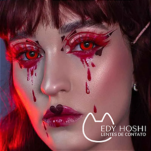 LENTE DE CONTATO COLOR SPLASH RED VAMPIRE