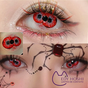 LENTES ESPECIAIS DOUBLE RED HALLOWEEN