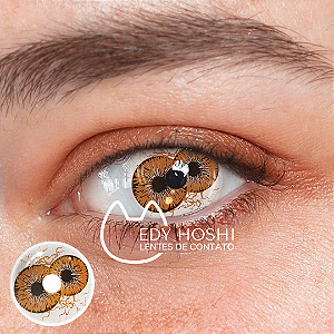 LENTES ESPECIAIS DOUBLE BROWN HALLOWEEN