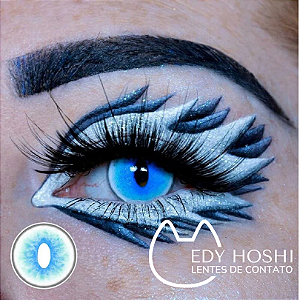 LENTES DE CONTATO SUPER GATO AZUL