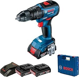 Parafusadeira Furadeira Impacto GSB 18V-50 18V Brushless com 2 bat, 1 carregr e maleta