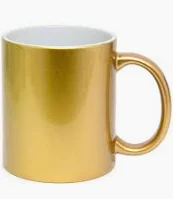 Caneca Metalizada Dourada