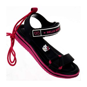 Sandália Papete Hello Kitty by World Colors 307004 - PRETO/PINK
