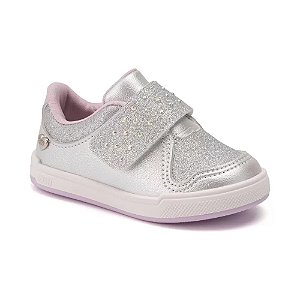 Tênis Infantil Klin Baby Moon Glitter 218082 - PRATA/LAVANDA