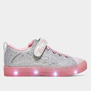 Tênis Infantil Led Skechers Twinkle Toes 314703 - GYPK