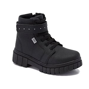 Bota Infantil Coturno Klin 154103 - PRETO