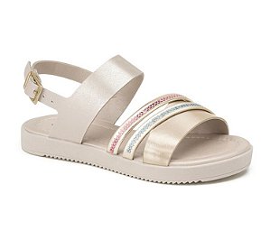 Sandália Infantil Klin 421039 - OFF WHITE PEROL.