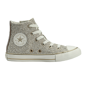 Tênis Infantil All Star Cano Alto Glitter CK12180001 - OURO/AMEND./OURO