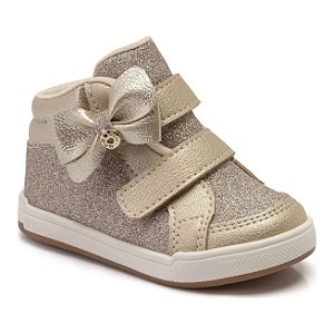 Tênis Infantil Klin Cano Alto 218089 - DOURADO