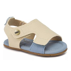 Sandália Infantil Klin Cup Cake 515234 - OFF WHITE/AZUL