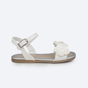 Sandália Infantil Feminina Pampili Flores 642075 - BRANCO