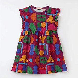 Vestido Infantil Fábula Malha Mais Flores 518206 - ESTAMP/AÇAI