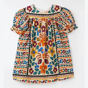 Vestido Infantil Fábula Lenço Florada 518635 - ESTAMP/TRIGO