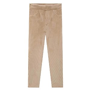 Calça Infantil Kukiê Skinny Cotelê com Elastano 79170 - BEGE