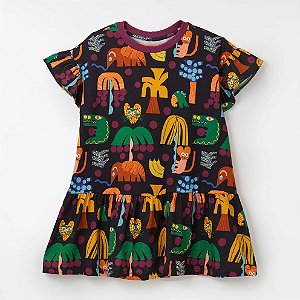 Vestido Infantil Fábula Malha Animaselva 18218 - ESTAMP/PR