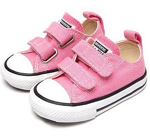 all star infantil com velcro preto
