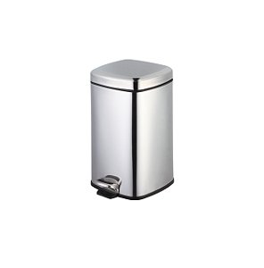 LIXEIRA INOX QUADRADA COM PEDAL 20 LITROS