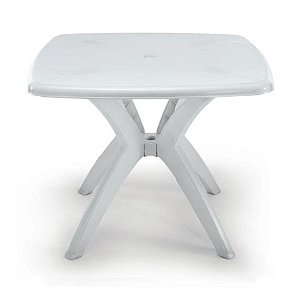 MESA DE PLÁSTICO DESMONTÁVEL QUADRADA – QUARTZO