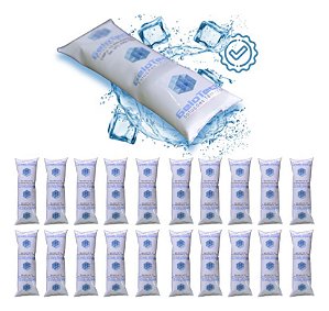 50 Un Gelo Gel Artificial Flexível 45g Gelox Branco Branco