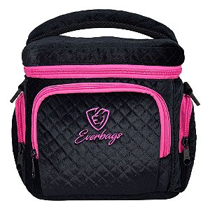 Bolsa Térmica Master Preto/Rosa Matelassê