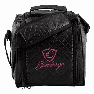Bolsa Térmica Basic Preto c/ Logo Rosa