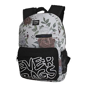 Mochila Premium Branco Floral