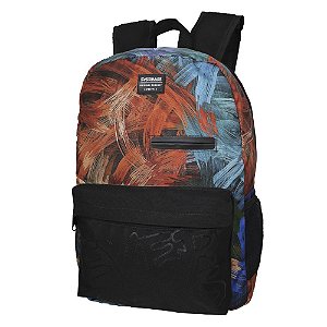 Mochila Premium Preto/Azul/Laranja