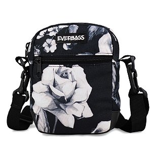 Shoulder Bag Floral Preto