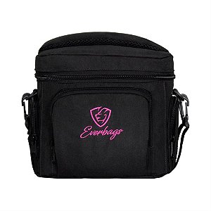 Bolsa Térmica Master Preto/Logo Rosa