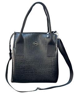 Bolsa Térmica Chique Croco Preta