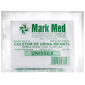 Coletor de Urina Infantil Unissex Mark Med - 10 Unidades