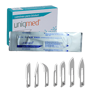 Lâmina de Bisturi Descartável Estéril  - Unidade - Uniqmed