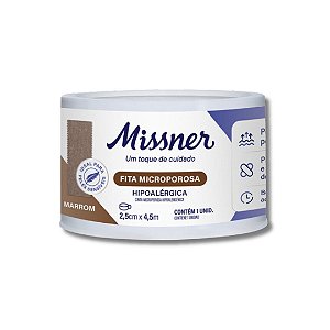 Fita Micropore Hipoalérgica Pele Negra  2,5cm x 4,5m - Missner