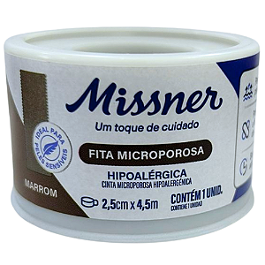 Fita Micropore Hipoalérgica Pele Negra 2,5cm x 4,5m - Missner