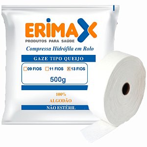 Compressa de Gaze Tipo Queijo 13 Fios 91cm x 91cm - Erimax