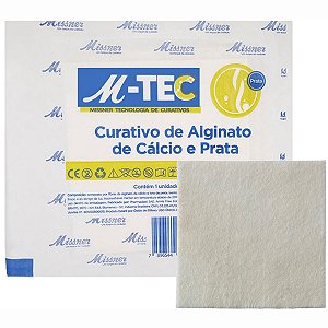 Curativo de Alginato de Cálcio e Prata M-tec 10cmx10cm - Missner