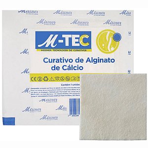Curativo de Alginato de Cálcio M-tec 10cm x 10cm - Missner