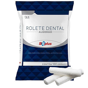 Algodão Rolete Dental  100 Unidades - Ssplus