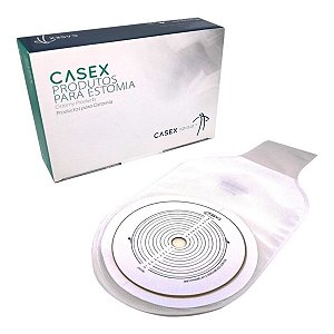 Bolsa de Colostomia Drenável Recortável 19/64 Casex - Caixa Com 15 Unidades