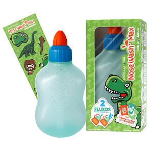 Lavador Nasal Nosewash Max Adulto e Infantil 240ml Dinossauro - Agpmed
