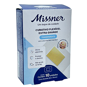 Curativo Extra Grande 5,0cm x 7,5cm C/10un - Missner
