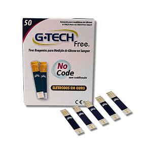 Tiras para Teste de Glicose Free 1 C/50un. - G-tech